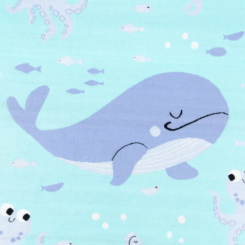 Фото 3 Плед Крошка я «Sea friends» 90x90 см, полиэстер, цвет голубой Фото 3 Плед Крошка я «Sea friends» 90x90 см, полиэстер, цвет голубой