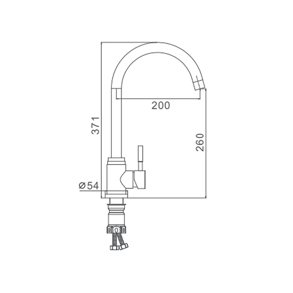 Фото 5 Однорычажный смеситель Frap F41899-1 26 см цвет сатин