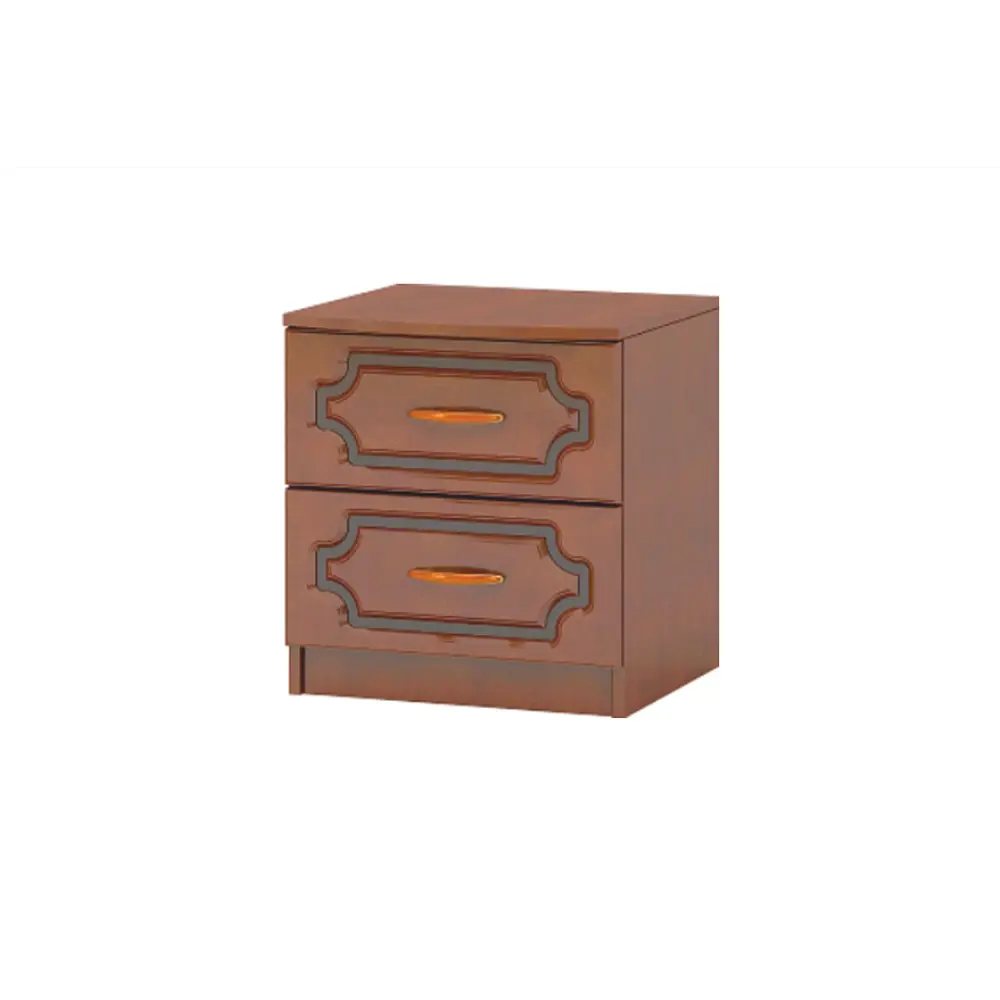 Фото Тумба прикроватная 45.50x46x43 см 2 ящика МДФ цвет орех Фото Тумба прикроватная 45.50x46x43 см 2 ящика МДФ цвет орех