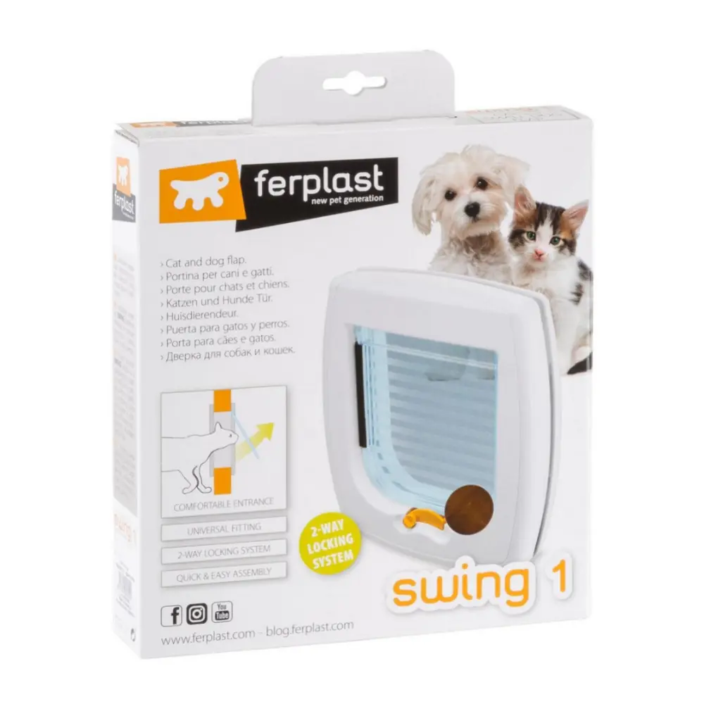 Фото 2 Дверь для кошек и собак Ferplast Swing 1 коричневая Фото 2 Дверь для кошек и собак Ferplast Swing 1 коричневая