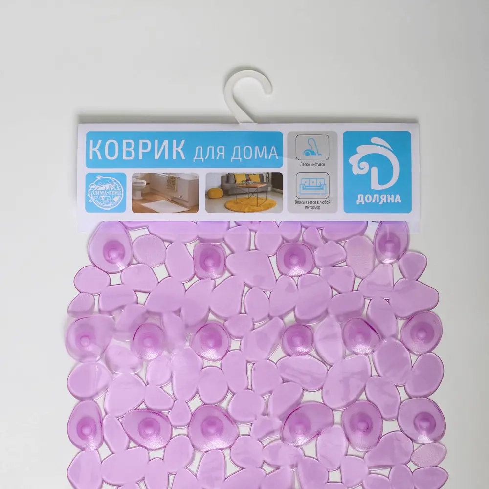 Фото 3 Коврик для ванной комнаты Доляна 574275 68х34см цвет разноцветный Фото 3 Коврик для ванной комнаты Доляна 574275 68х34см цвет разноцветный