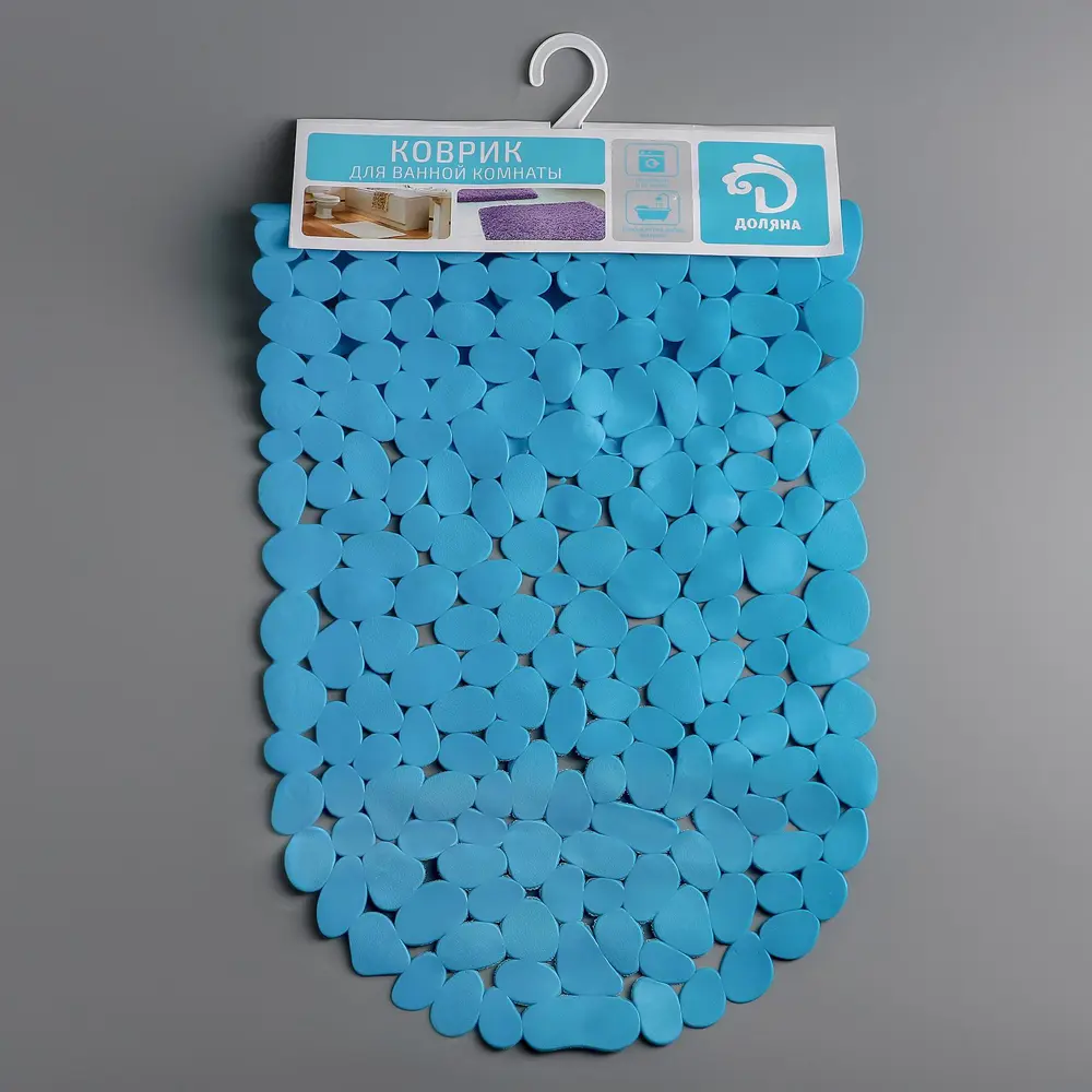 Фото 5 Коврик для ванной комнаты Доляна 574275 68х34см цвет разноцветный Фото 5 Коврик для ванной комнаты Доляна 574275 68х34см цвет разноцветный