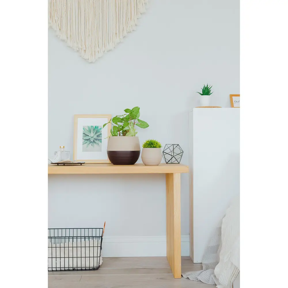 Фото 3 Горшок цветочный 4422066 Сибполимер 20 см 2.5 л пластик бежевый