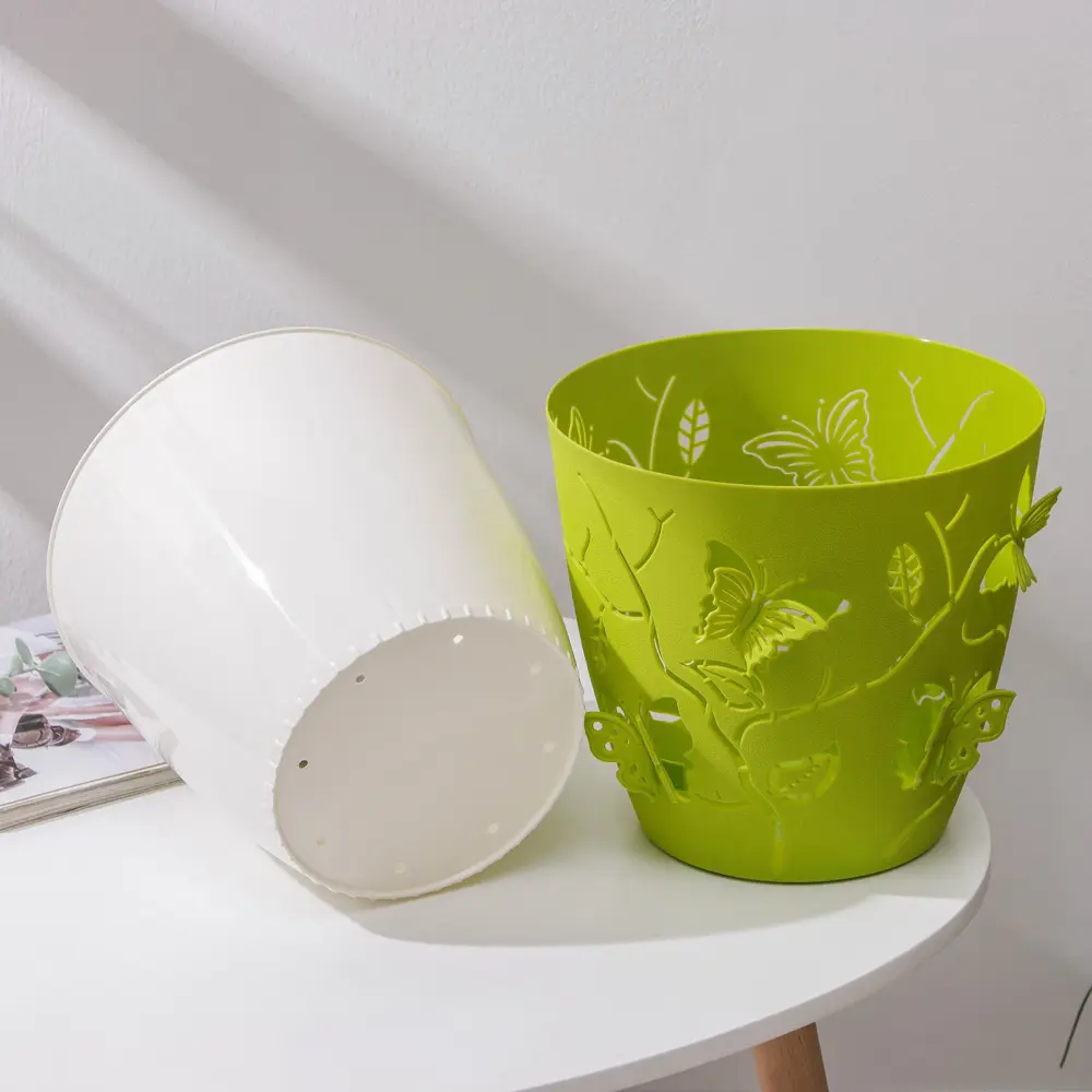 Фото 4 Кашпо 7488482 Simaland 22.5 см 5.3 л пластик зеленый