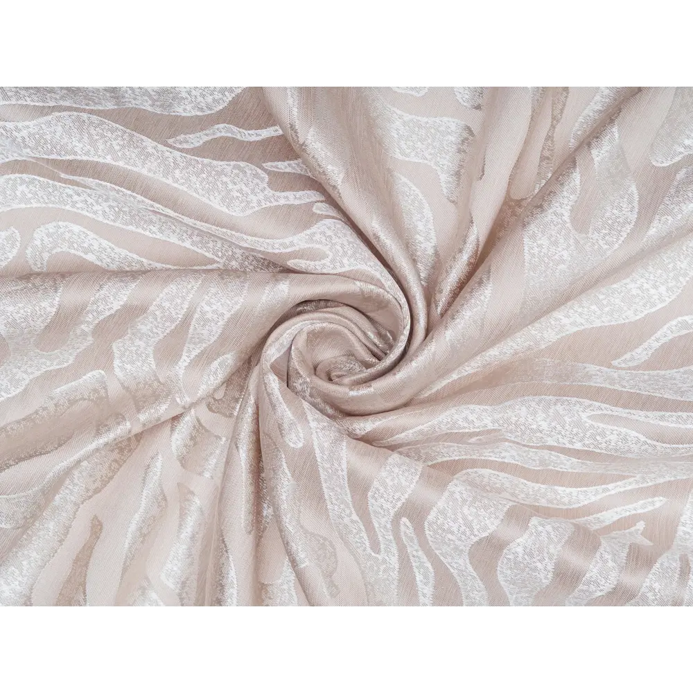 Фото 5 Штора на шторной ленте Сафари YML1417 170x260 см полоски цвет светло-бежевый