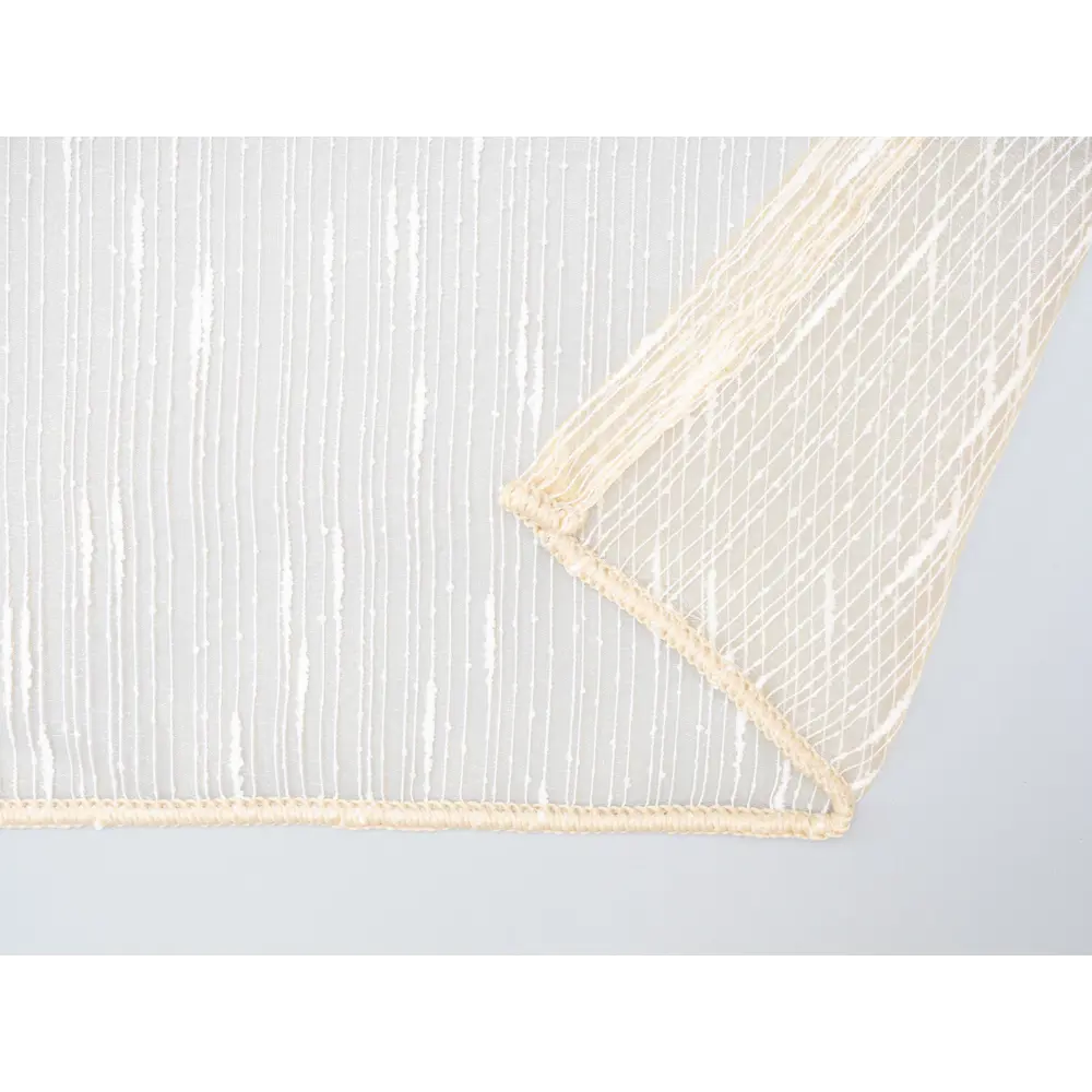 Фото 6 Тюль на шторной ленте Дождик YML2244 300x250 см полоски цвет бежевый