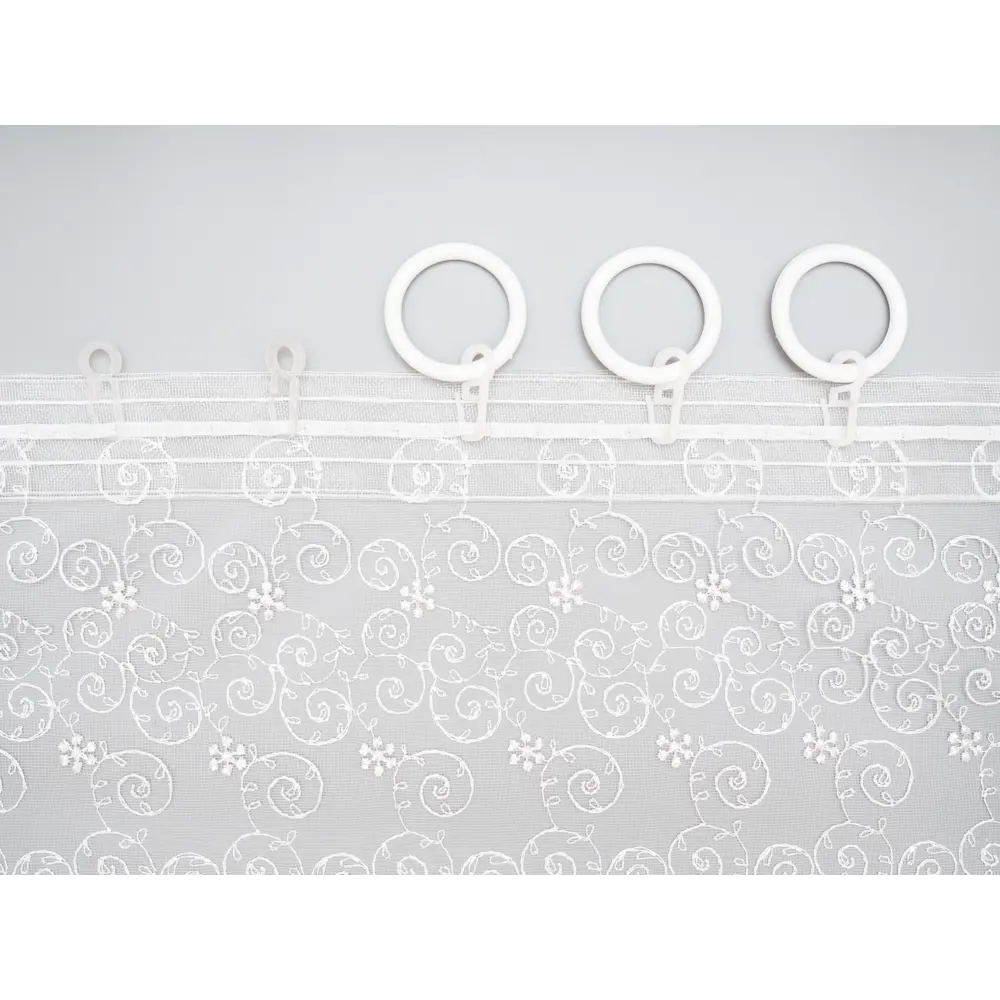 Фото 9 Тюль на шторной ленте Каролина YML854 300x260 см вензель цвет бежевый Фото 9 Тюль на шторной ленте Каролина YML854 300x260 см вензель цвет бежевый