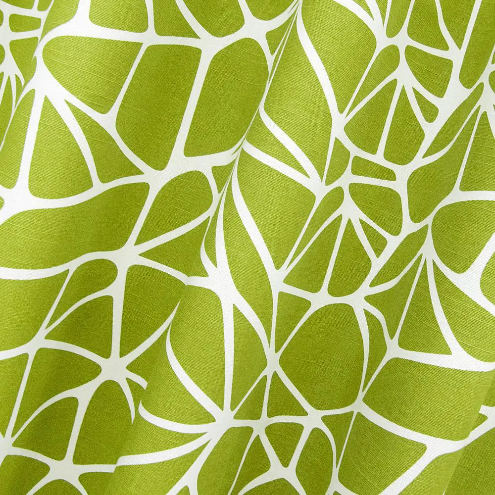 Фото 2 Штора на шторной ленте Триада 200х270 см геометрические фигуры цвет зеленый