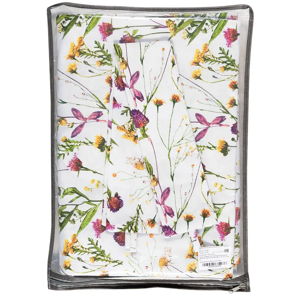 Фото 2 Комплект штор на шторной ленте для кухни Экибана 136x180 см растения цвет разноцветный Фото 2 Комплект штор на шторной ленте для кухни Экибана 136x180 см растения цвет разноцветный