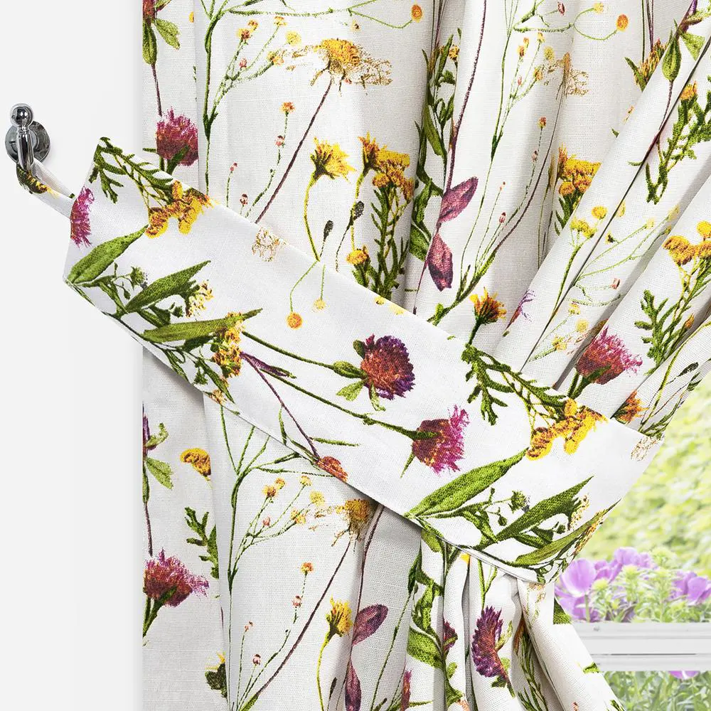 Фото 3 Комплект штор на шторной ленте для кухни Экибана 136x180 см растения цвет разноцветный Фото 3 Комплект штор на шторной ленте для кухни Экибана 136x180 см растения цвет разноцветный