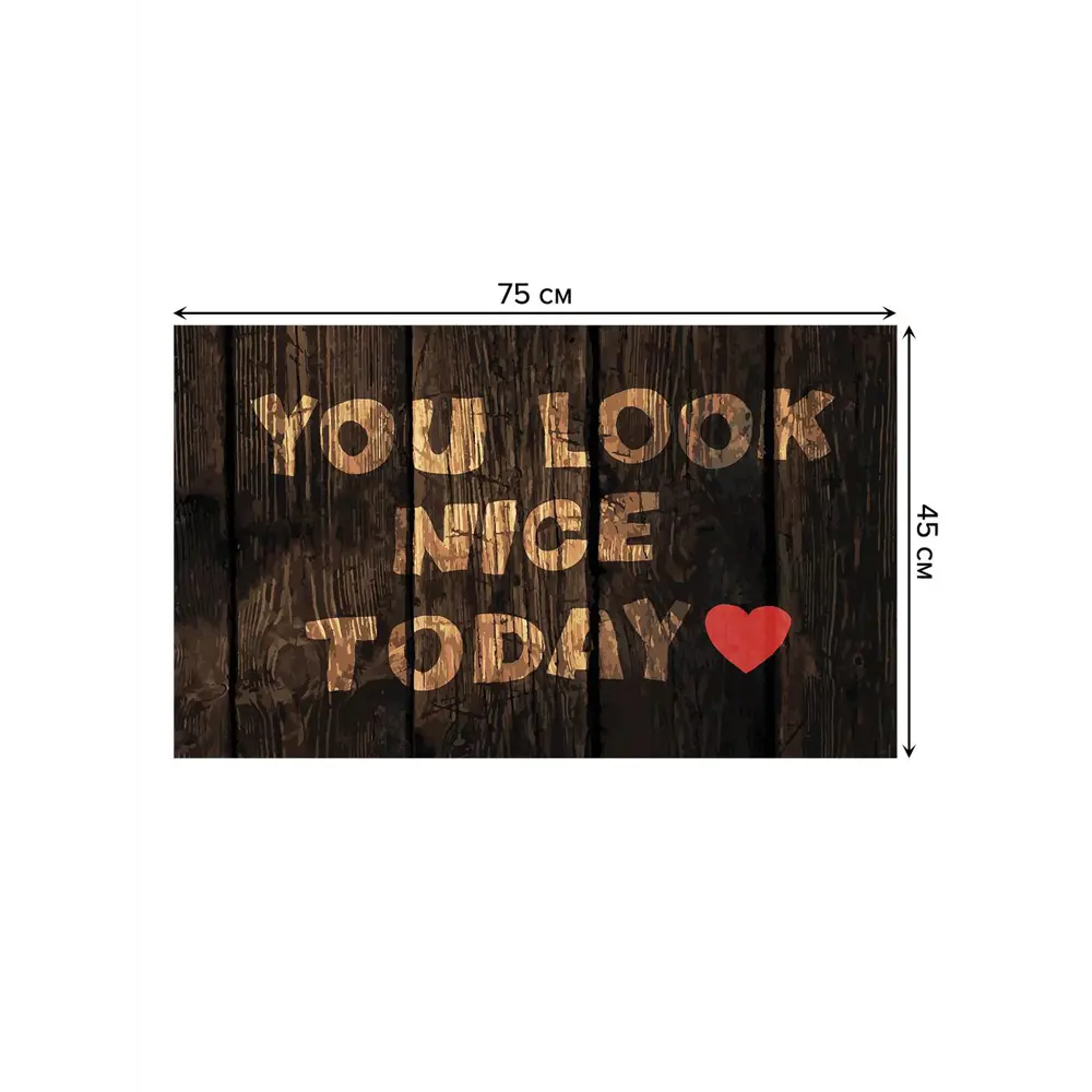 Фото 2 Коврик грязезащитный Joyarty door_11090 45x75 см войлок