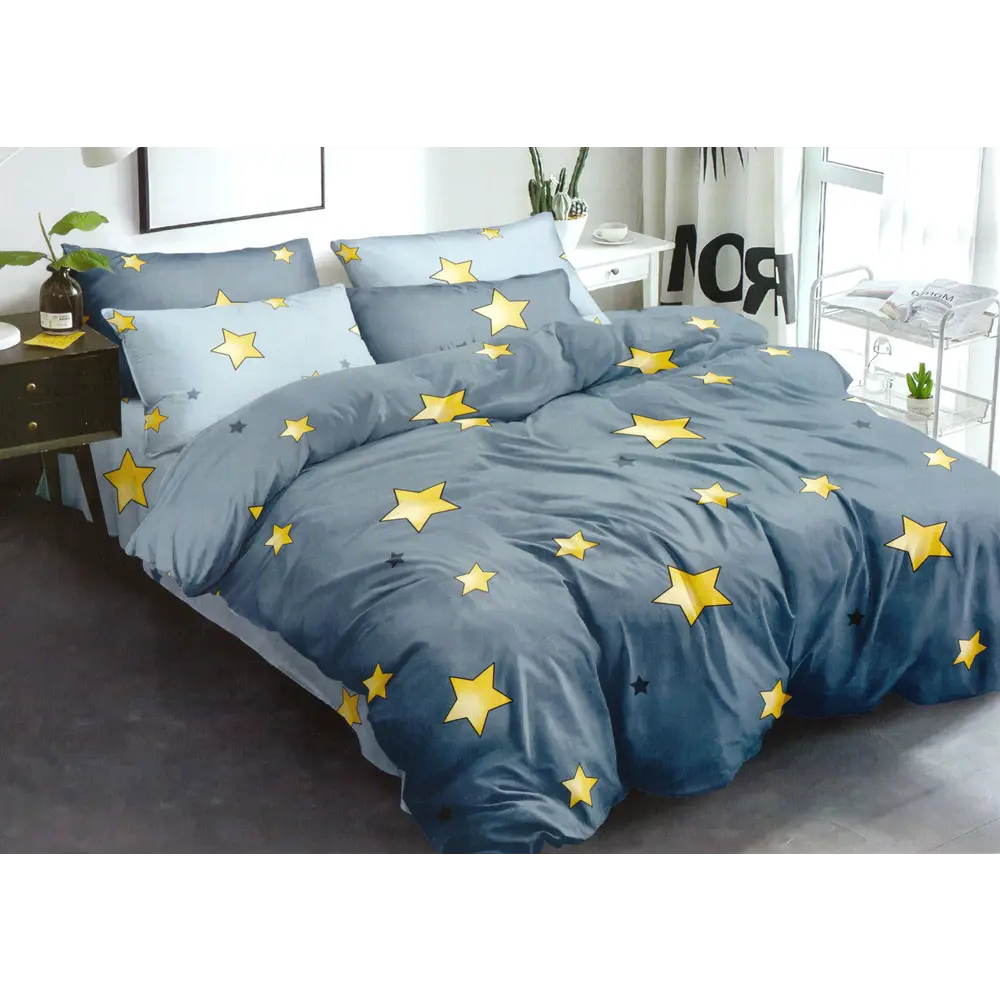 Фото Комплект постельного белья Selena «Ноктюрн» полутораспальный, поплин, разноцветный Фото Комплект постельного белья Selena «Ноктюрн» полутораспальный, поплин, разноцветный