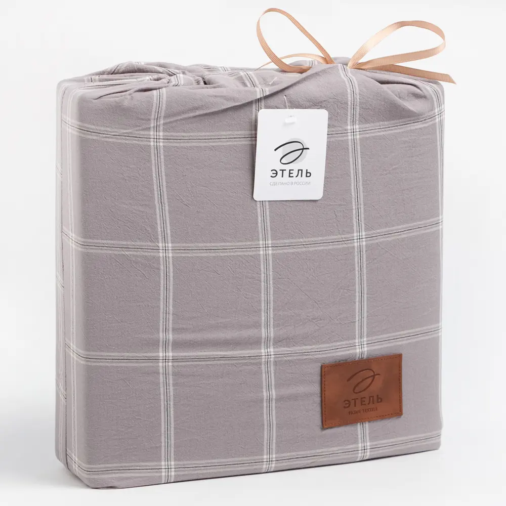 Фото 5 Комплект постельного белья Этель «Клетка» (вид 1) двуспальный, хлопок, разноцветный