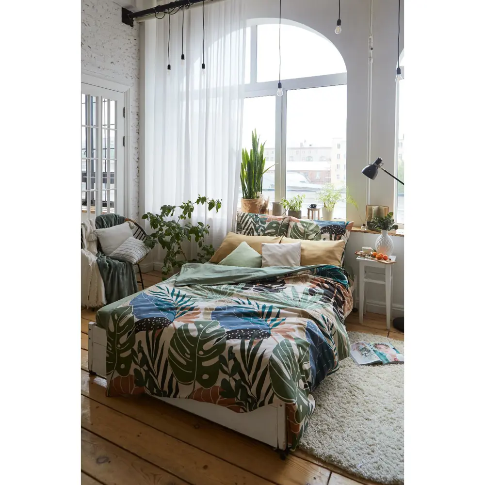 Фото 6 Комплект постельного белья Этель «Colored tropics» (вид 2) полутораспальный, поплин, разноцветный