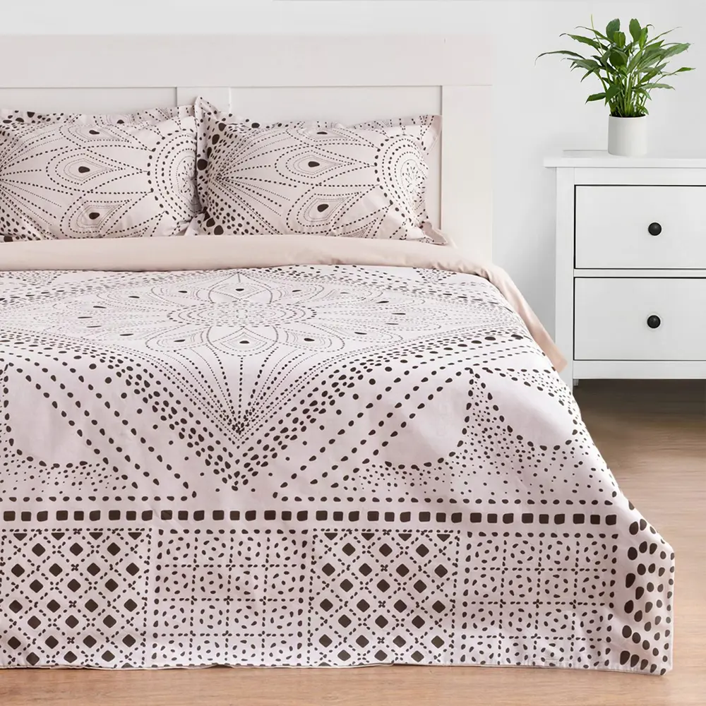 Фото Комплект постельного белья Этель «Ethnic style» двуспальный, поплин, разноцветный