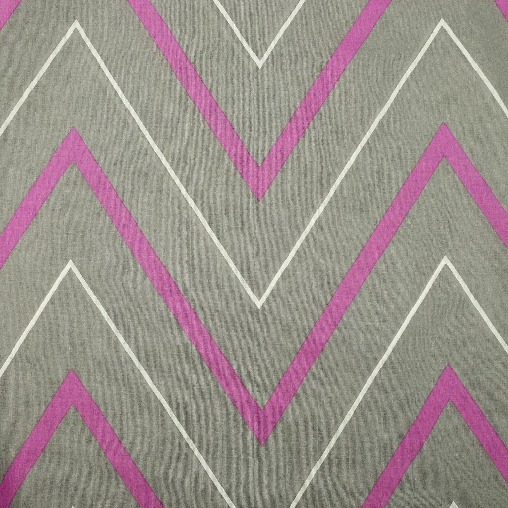 Фото 3 Комплект постельного белья Этель «Сиренево-серые зигзаги» двуспальный, поплин, разноцветный