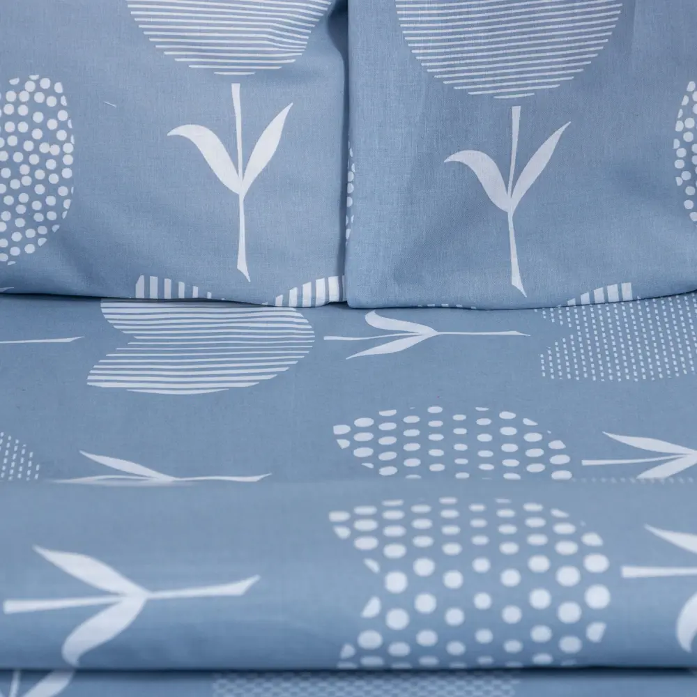 Фото 2 Комплект постельного белья Этель «Тюльпаны» (вид 1) двуспальный, поплин, разноцветный