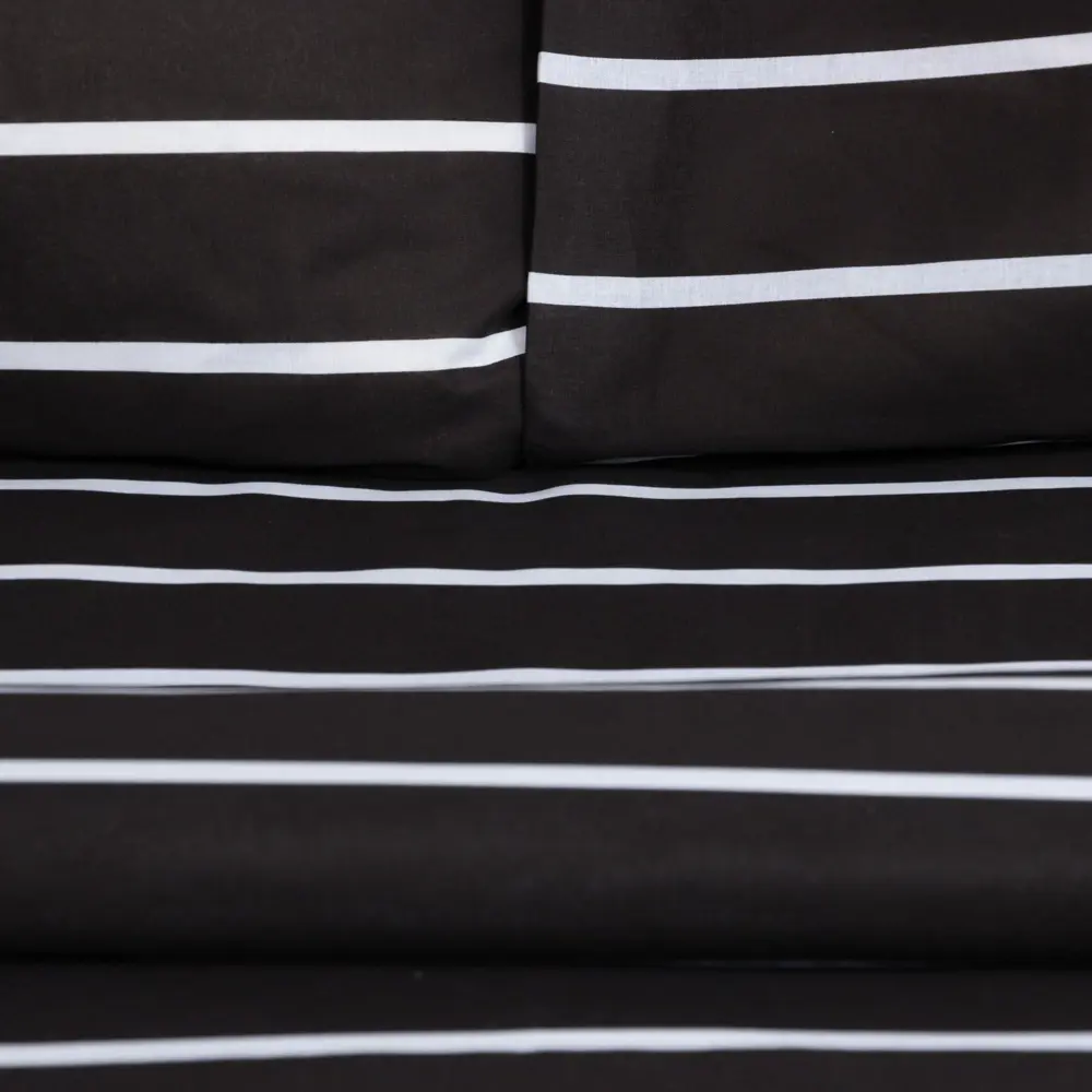 Фото 2 Комплект постельного белья Этель «Black stripes» двуспальный, поплин, разноцветный Фото 2 Комплект постельного белья Этель «Black stripes» двуспальный, поплин, разноцветный