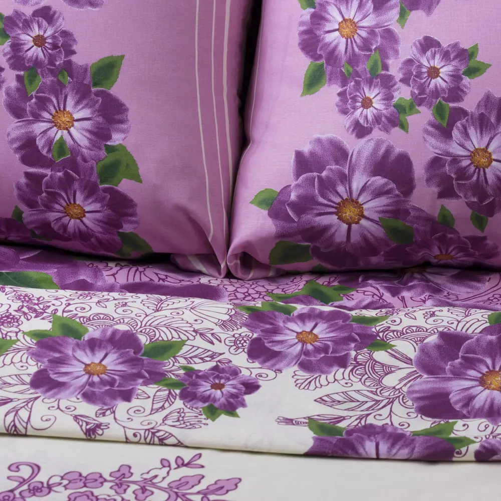 Фото 2 Комплект постельного белья Этель «Незабудка» (вид 2) евро, поплин, разноцветный Фото 2 Комплект постельного белья Этель «Незабудка» (вид 2) евро, поплин, разноцветный