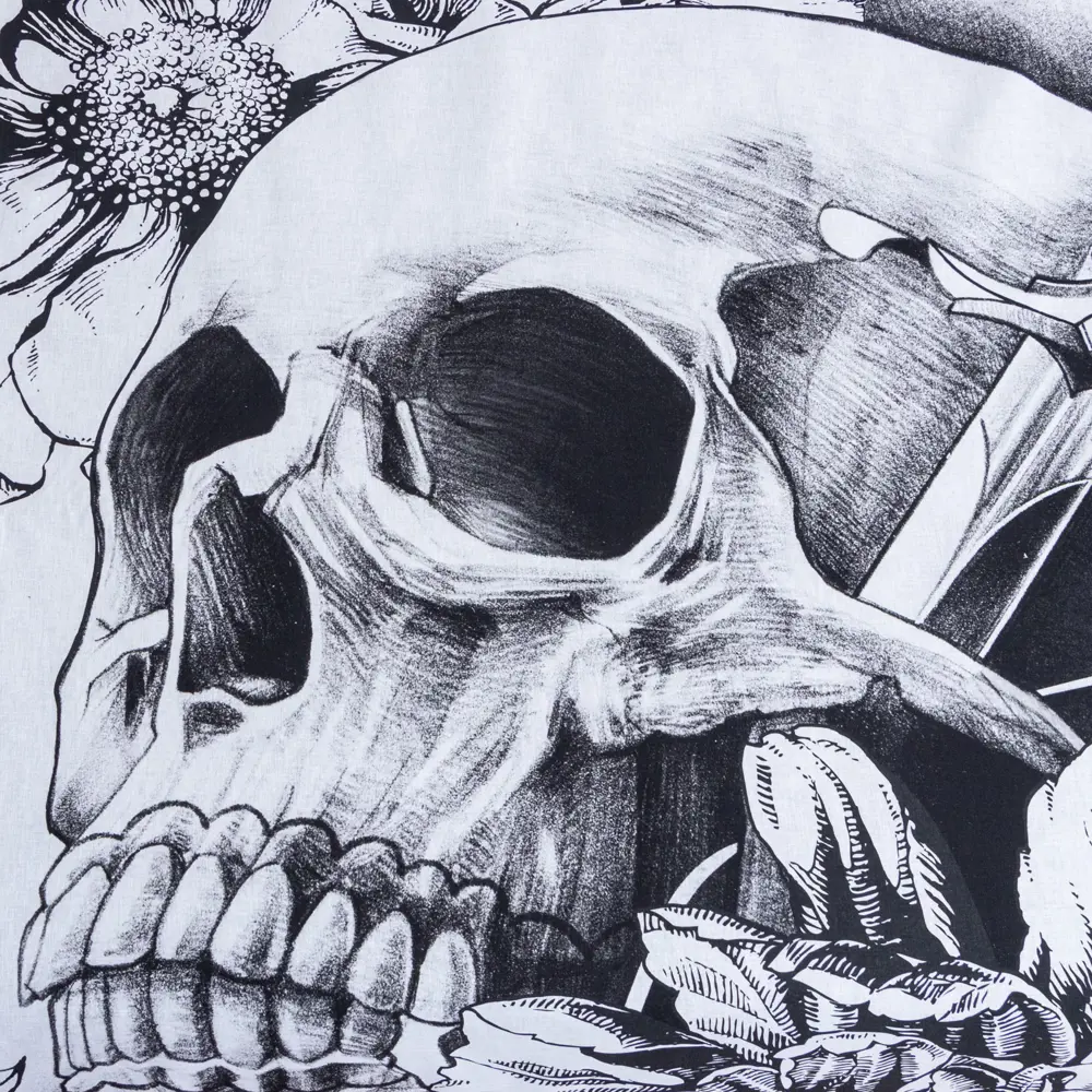 Фото 3 Комплект постельного белья Этель «Череп» евро, поплин, разноцветный