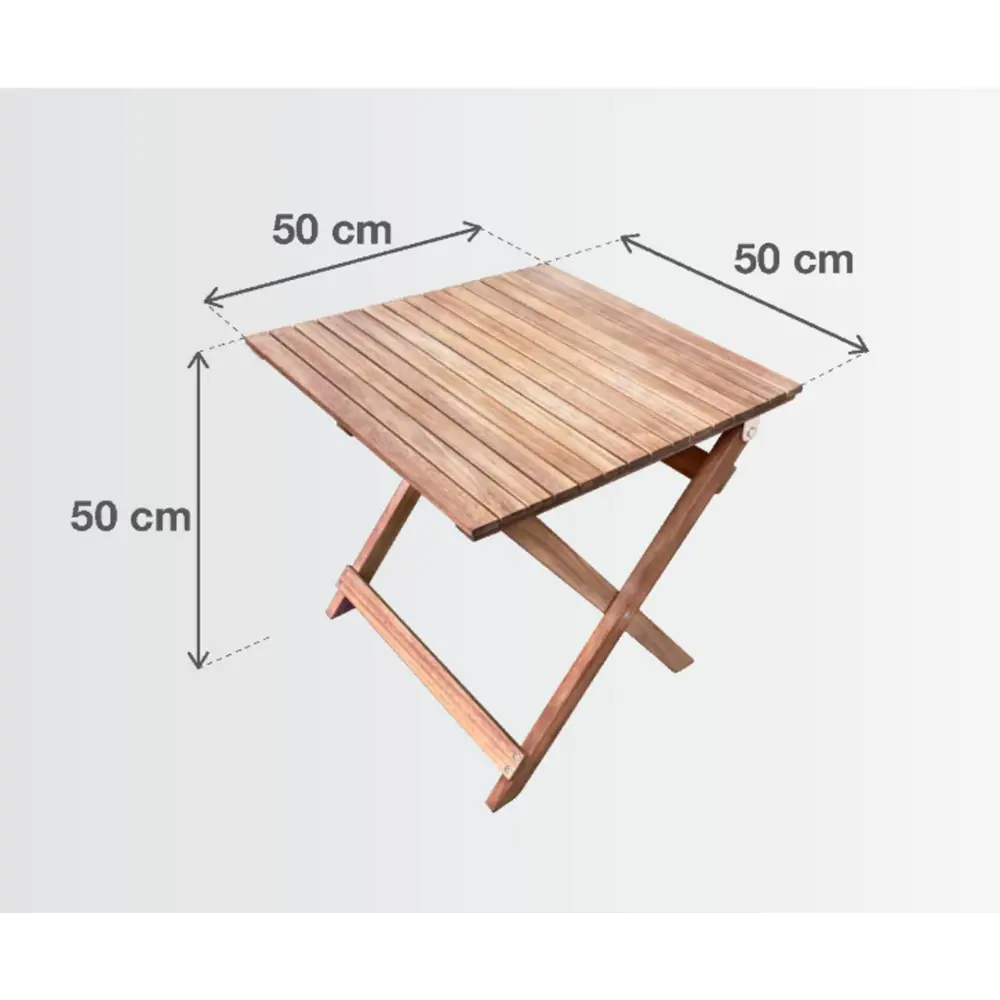 Фото 6 Стол садовый квадратный Naterial Solis Origami складной 50x50х50 см акация светло-коричневый Фото 6 Стол садовый квадратный Naterial Solis Origami складной 50x50х50 см акация светло-коричневый