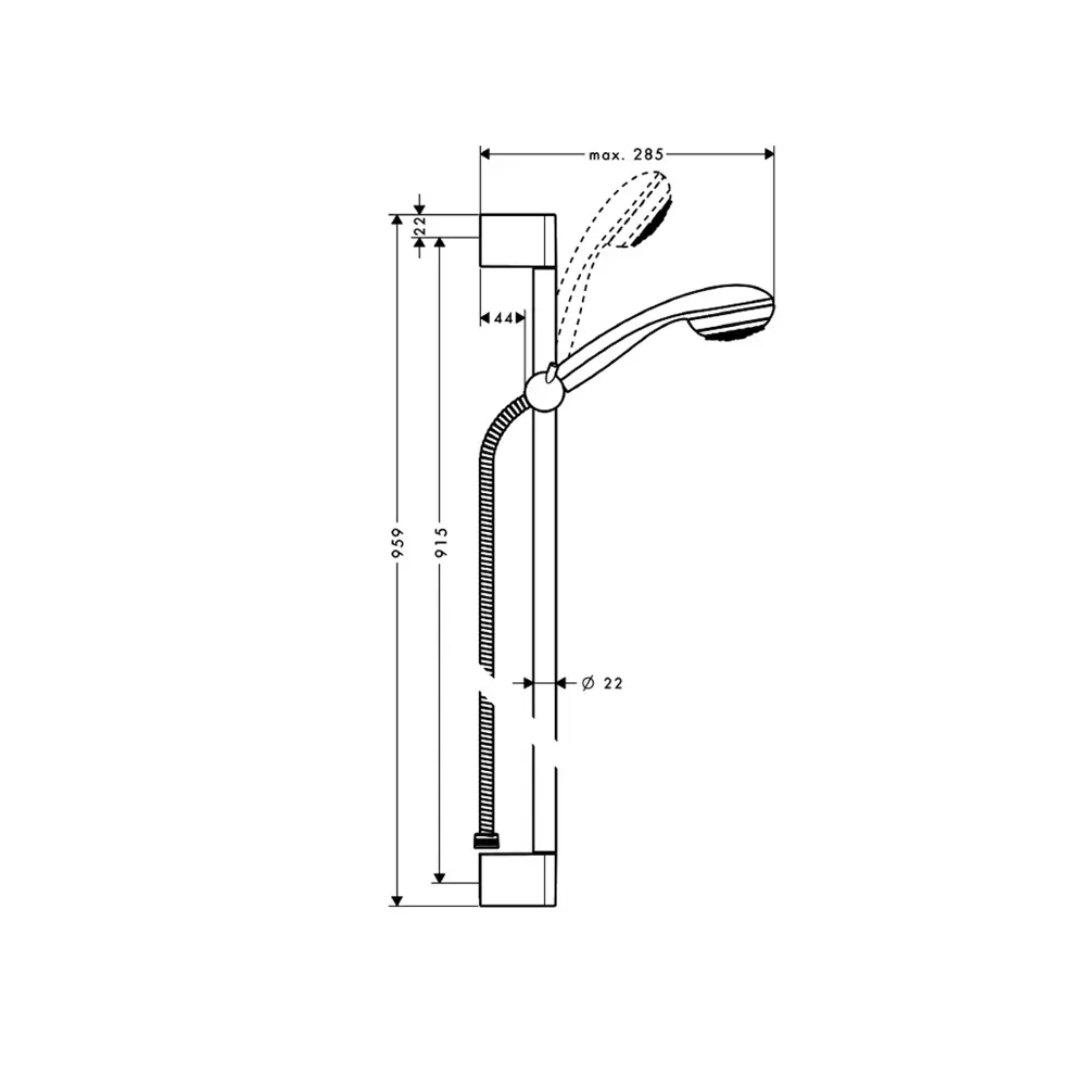 Фото Душевой гарнитур Hansgrohe Crometta 27651000 Фото Душевой гарнитур Hansgrohe Crometta 27651000