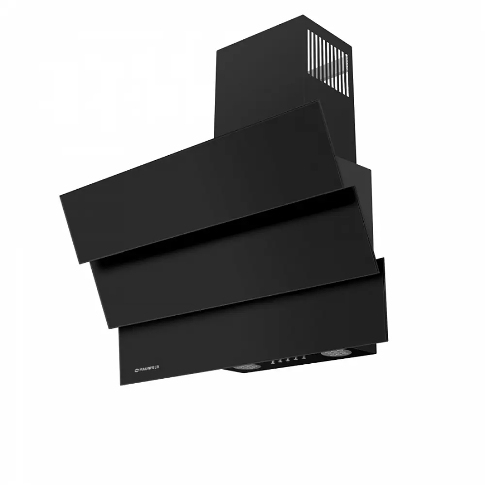 Фото Вытяжка Maunfeld 60х94х33.50 см 180 Вт цвет черный Cascada Mini 60 Black glass Фото Вытяжка Maunfeld 60х94х33.50 см 180 Вт цвет черный Cascada Mini 60 Black glass