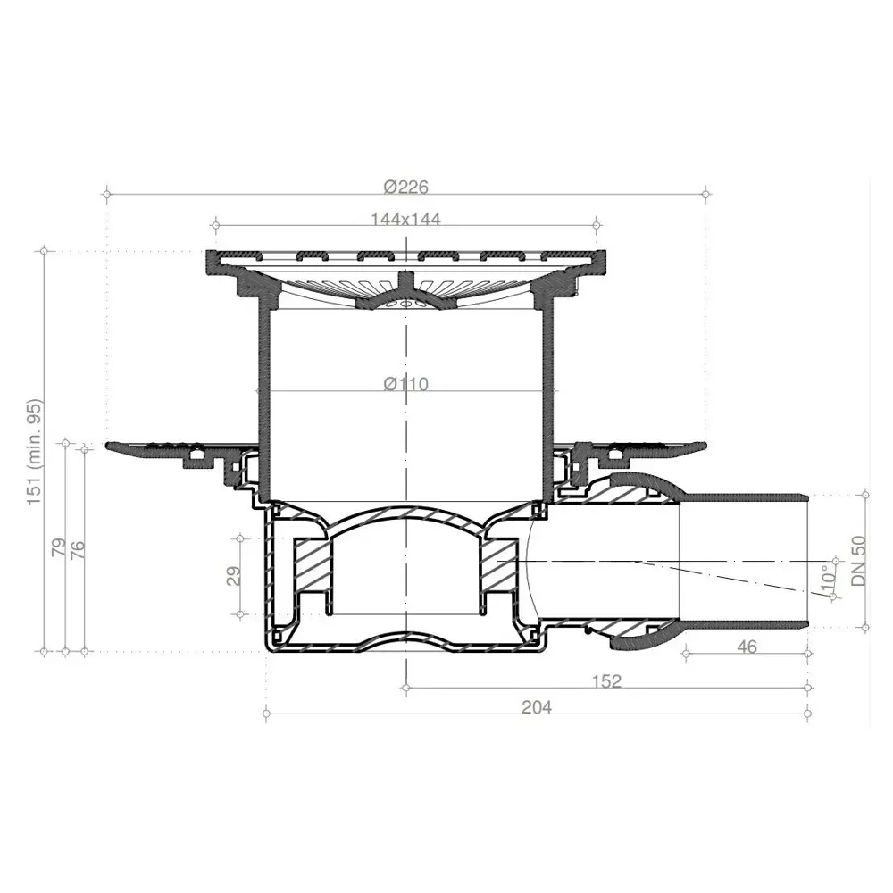 Фото 4 Трап для душа Pestan Confluo Standard 15x15 Square 1 с гидрозатвором Фото 4 Трап для душа Pestan Confluo Standard 15x15 Square 1 с гидрозатвором