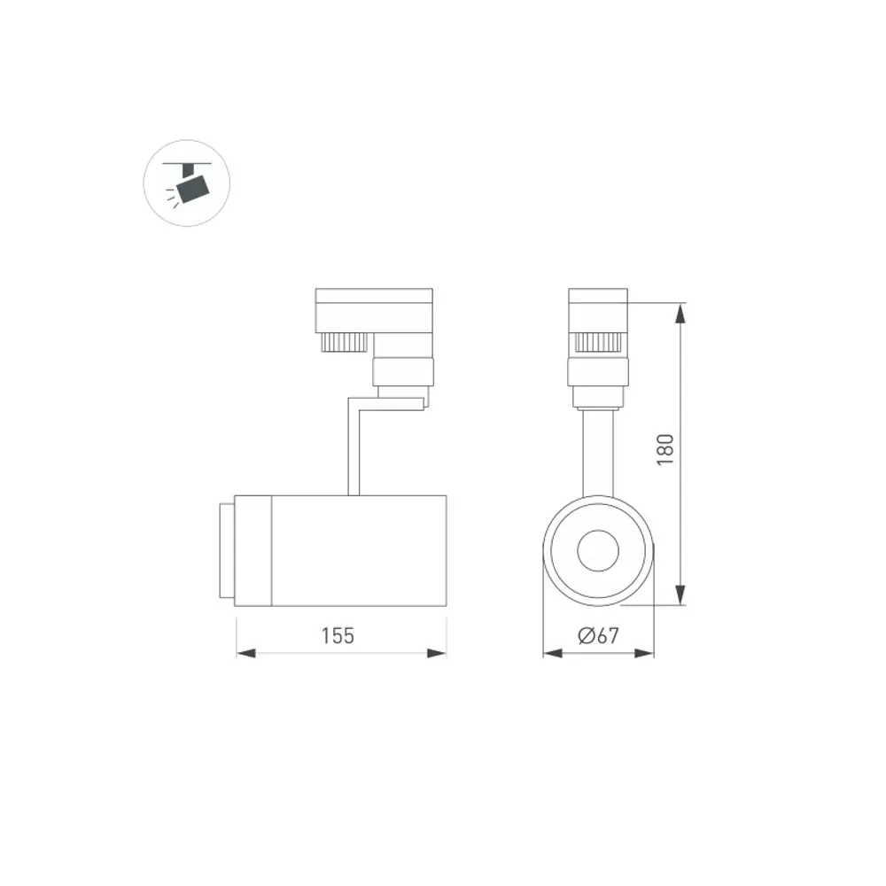 Фото 4 Трековый светильник Arlight 025908(1) 10 Вт однофазный цвет белый Фото 4 Трековый светильник Arlight 025908(1) 10 Вт однофазный цвет белый