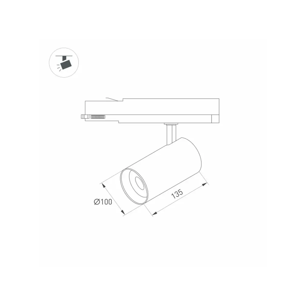 Фото 2 Трековый светильник Arlight 031175 40 Вт трехфазный цвет белый Фото 2 Трековый светильник Arlight 031175 40 Вт трехфазный цвет белый