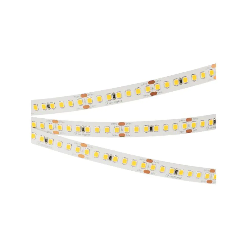 Фото Светодиодная лента ARLIGHT 025148(1) SMD 2835 168 диод/16.20 Вт/м 24 В IP20 5 м теплый белый свет Фото Светодиодная лента ARLIGHT 025148(1) SMD 2835 168 диод/16.20 Вт/м 24 В IP20 5 м теплый белый свет