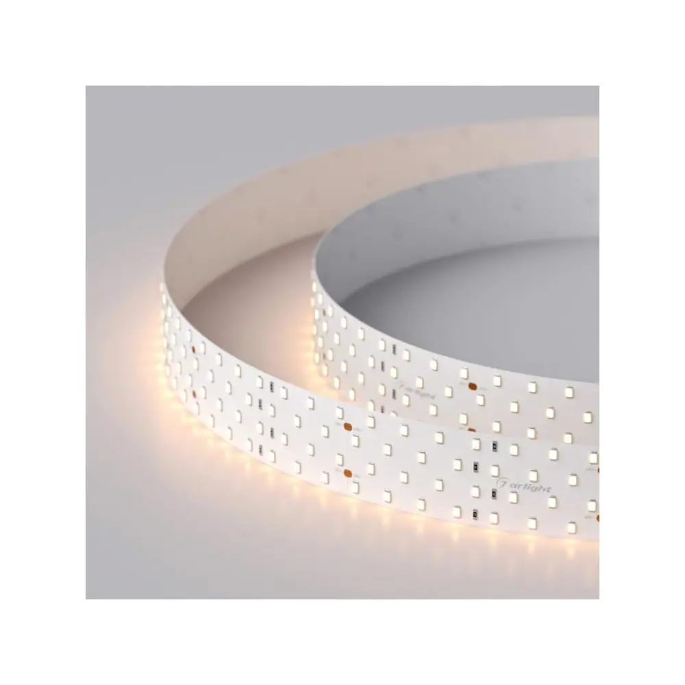 Фото 3 Светодиодная лента ARLIGHT 019086(2) SMD 2835 280 диод/28.80 Вт/м 24 В IP20 2.50 м теплый белый свет Фото 3 Светодиодная лента ARLIGHT 019086(2) SMD 2835 280 диод/28.80 Вт/м 24 В IP20 2.50 м теплый белый свет