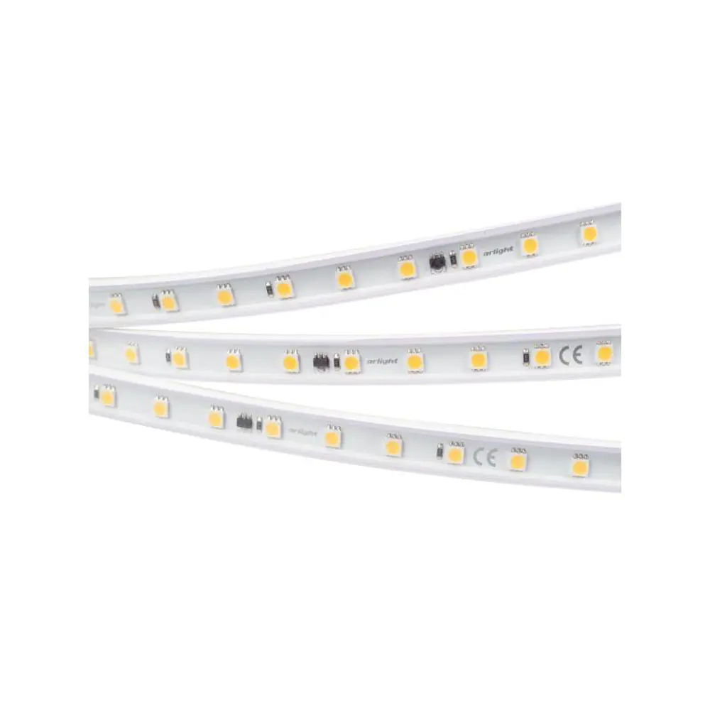 Фото Светодиодная лента Arlight 027055(1) SMD 5060 54 диод/8 Вт/м 230 В IP65 50 м холодный белый свет Фото Светодиодная лента Arlight 027055(1) SMD 5060 54 диод/8 Вт/м 230 В IP65 50 м холодный белый свет