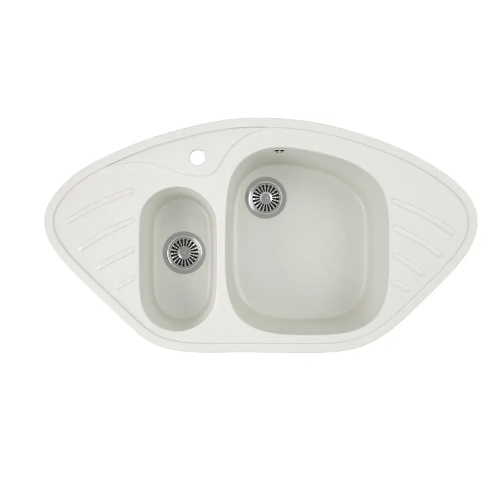 Фото Врезная мойка Greenstone 95x51x17 см литьевой мрамор цвет Молочный GRS-14-341 Фото Врезная мойка Greenstone 95x51x17 см литьевой мрамор цвет Молочный GRS-14-341