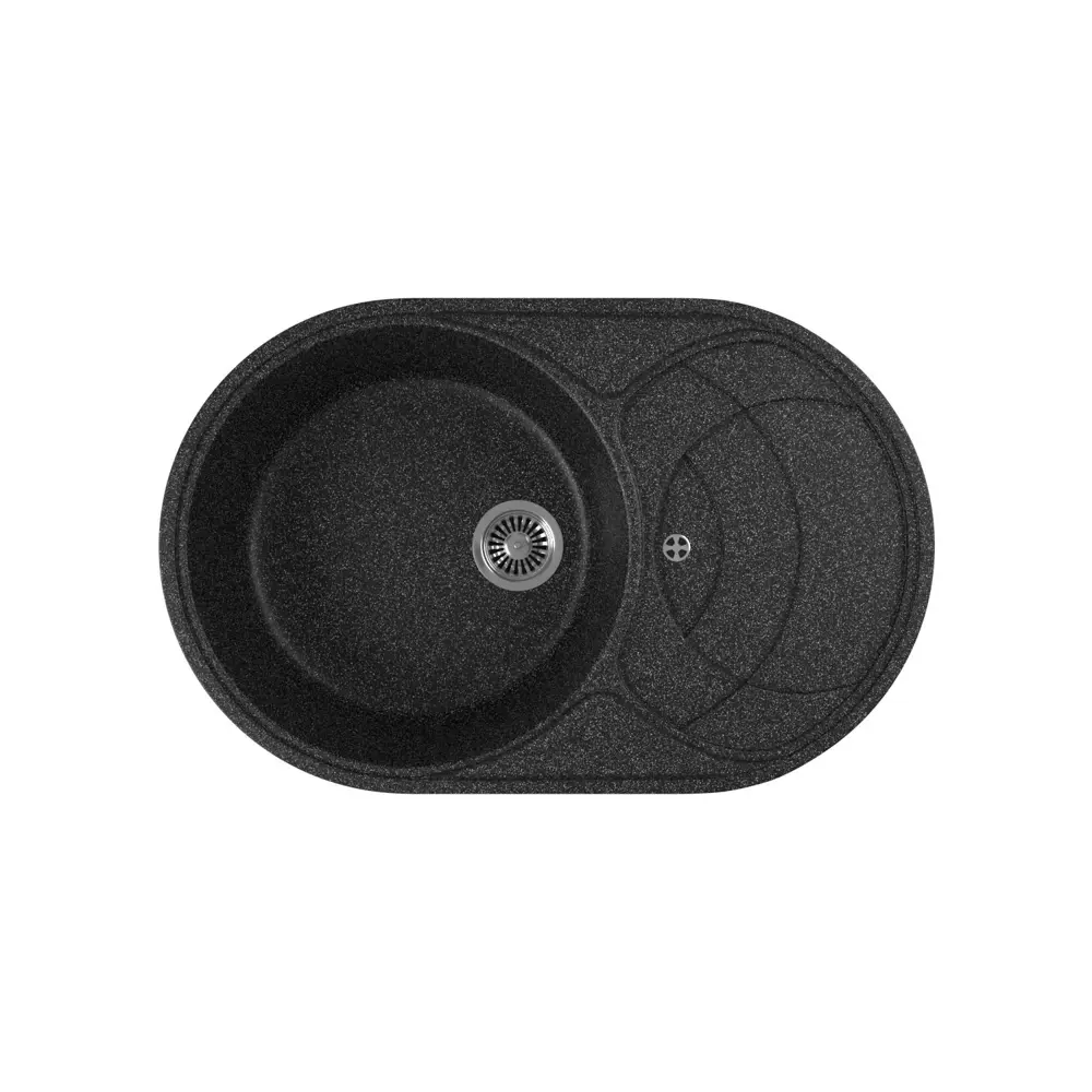 Фото Врезная мойка Greenstone 77x49x20 см литьевой мрамор цвет черный GRS-18S-308 Фото Врезная мойка Greenstone 77x49x20 см литьевой мрамор цвет черный GRS-18S-308