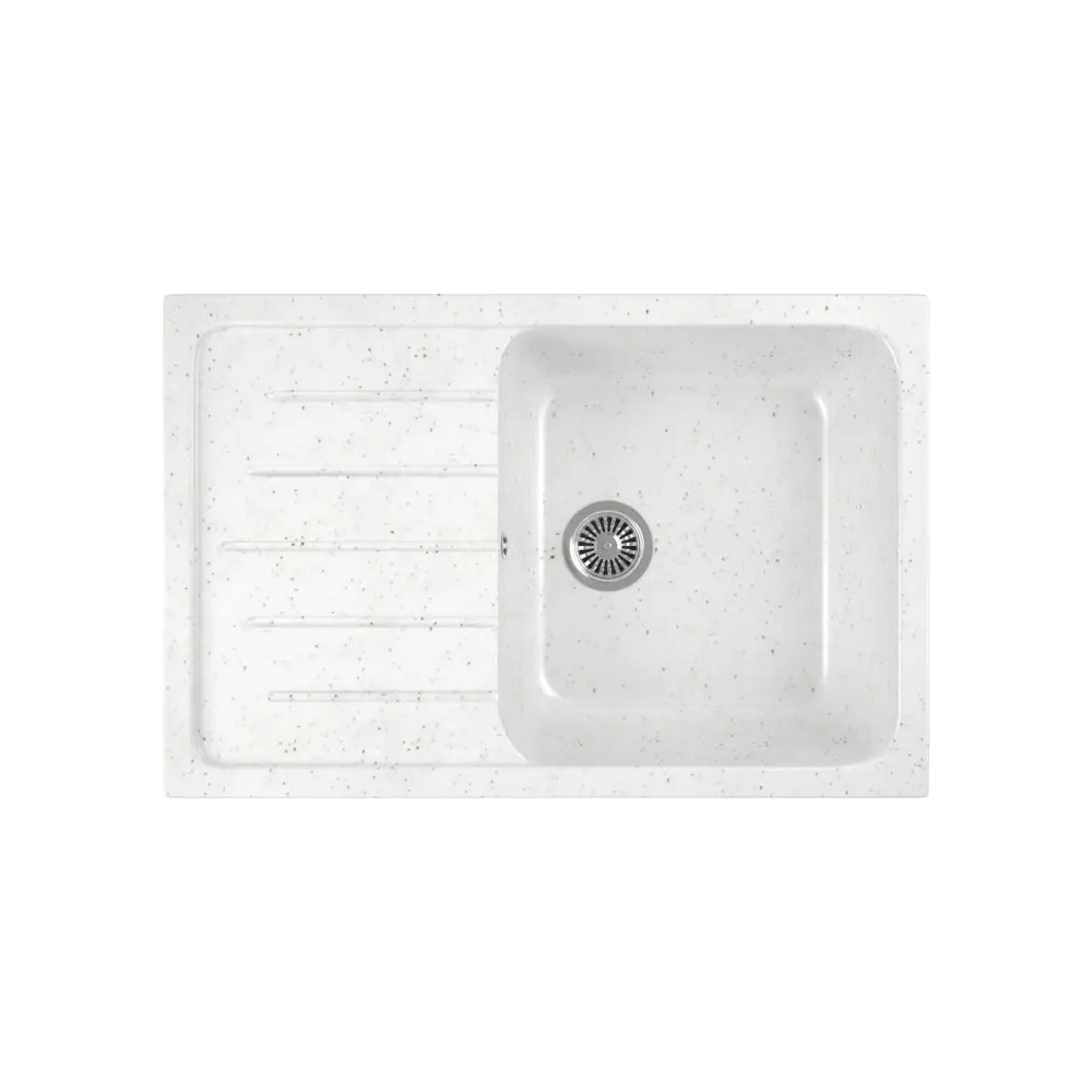Фото Врезная мойка Greenstone 75x49x19 см литьевой мрамор цвет белый GRS-76-331 Фото Врезная мойка Greenstone 75x49x19 см литьевой мрамор цвет белый GRS-76-331