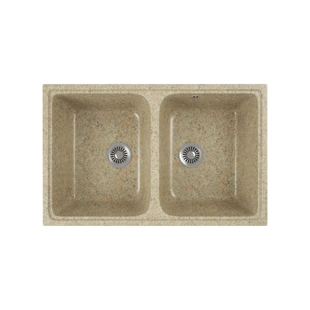 Фото Врезная мойка Greenstone 78.50x49.50x20 см литьевой мрамор цвет песочный GRS-15-302 Фото Врезная мойка Greenstone 78.50x49.50x20 см литьевой мрамор цвет песочный GRS-15-302