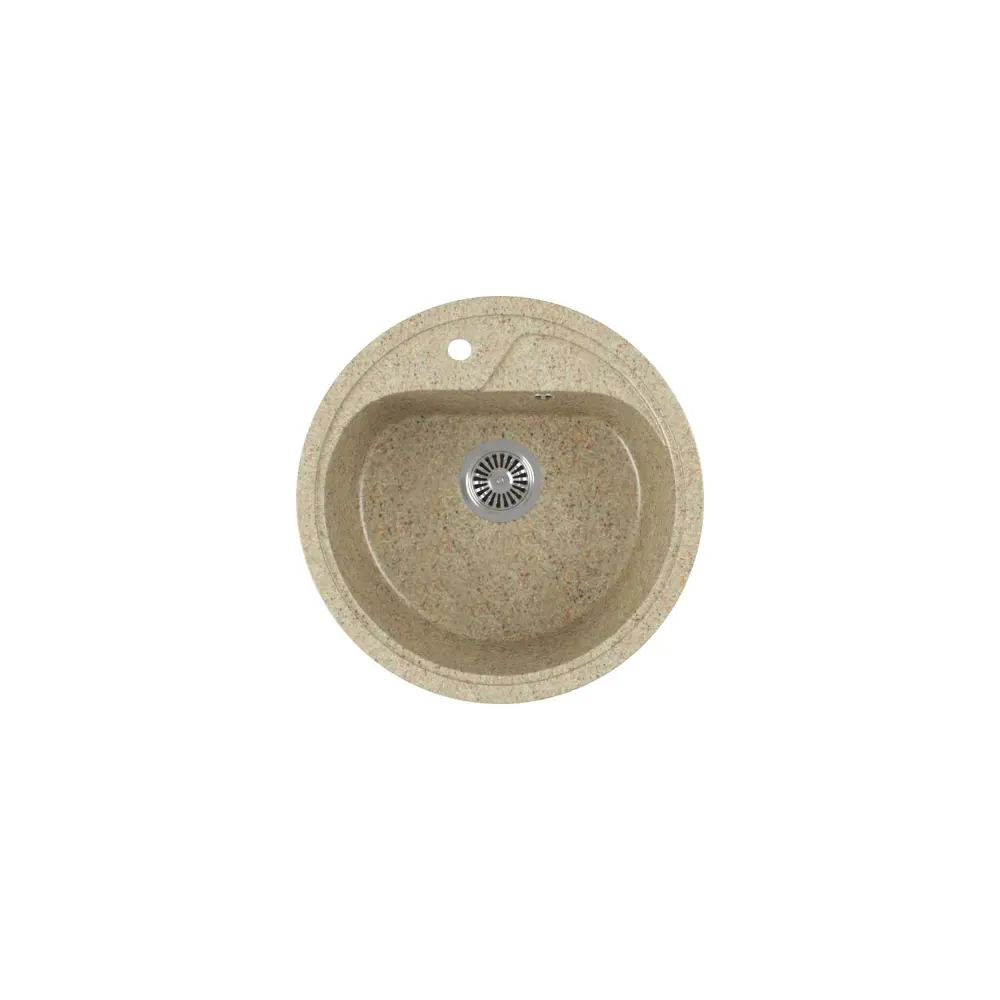 Фото Врезная мойка Greenstone 44.50х44.50х18 см литьевой мрамор цвет песочный GRS-04-302 Фото Врезная мойка Greenstone 44.50х44.50х18 см литьевой мрамор цвет песочный GRS-04-302