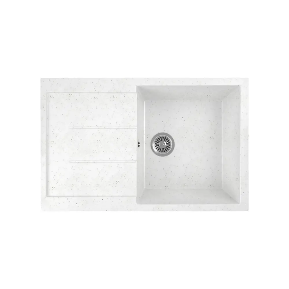 Фото Врезная мойка Greenstone 78x50x18 см литьевой мрамор цвет белый GRS-25-331 Фото Врезная мойка Greenstone 78x50x18 см литьевой мрамор цвет белый GRS-25-331