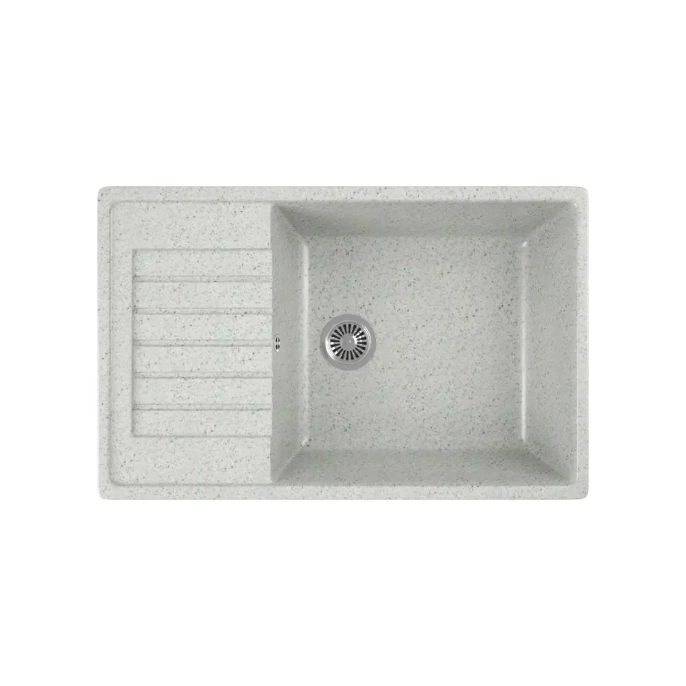 Фото Врезная мойка Greenstone 78x50x18 см литьевой мрамор цвет серый GRS-78L-310 Фото Врезная мойка Greenstone 78x50x18 см литьевой мрамор цвет серый GRS-78L-310