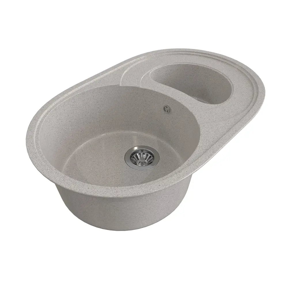 Фото 2 Врезная мойка Gamma Stone 74x46.50x17 см литьевой мрамор цвет серый GS-4-10 Фото 2 Врезная мойка Gamma Stone 74x46.50x17 см литьевой мрамор цвет серый GS-4-10