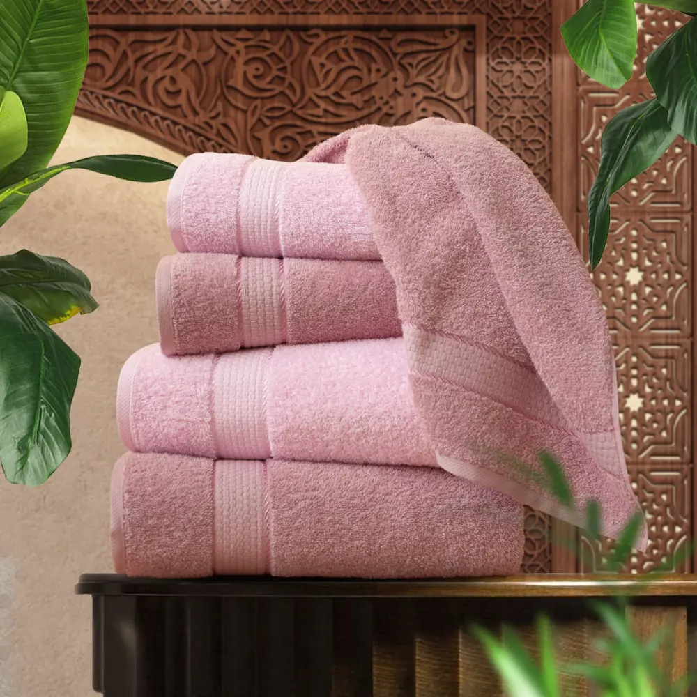Фото Набор из 4 полотенец Marrakesh 70x130 см цвет серо-лиловый сиреневый Фото Набор из 4 полотенец Marrakesh 70x130 см цвет серо-лиловый сиреневый
