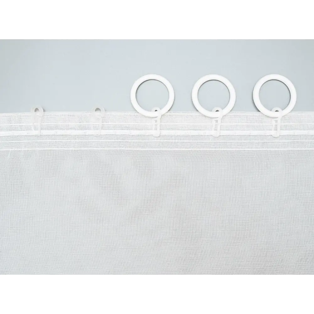 Фото Тюль на шторной ленте Harmony 300x270 см цвет молочный Фото Тюль на шторной ленте Harmony 300x270 см цвет молочный