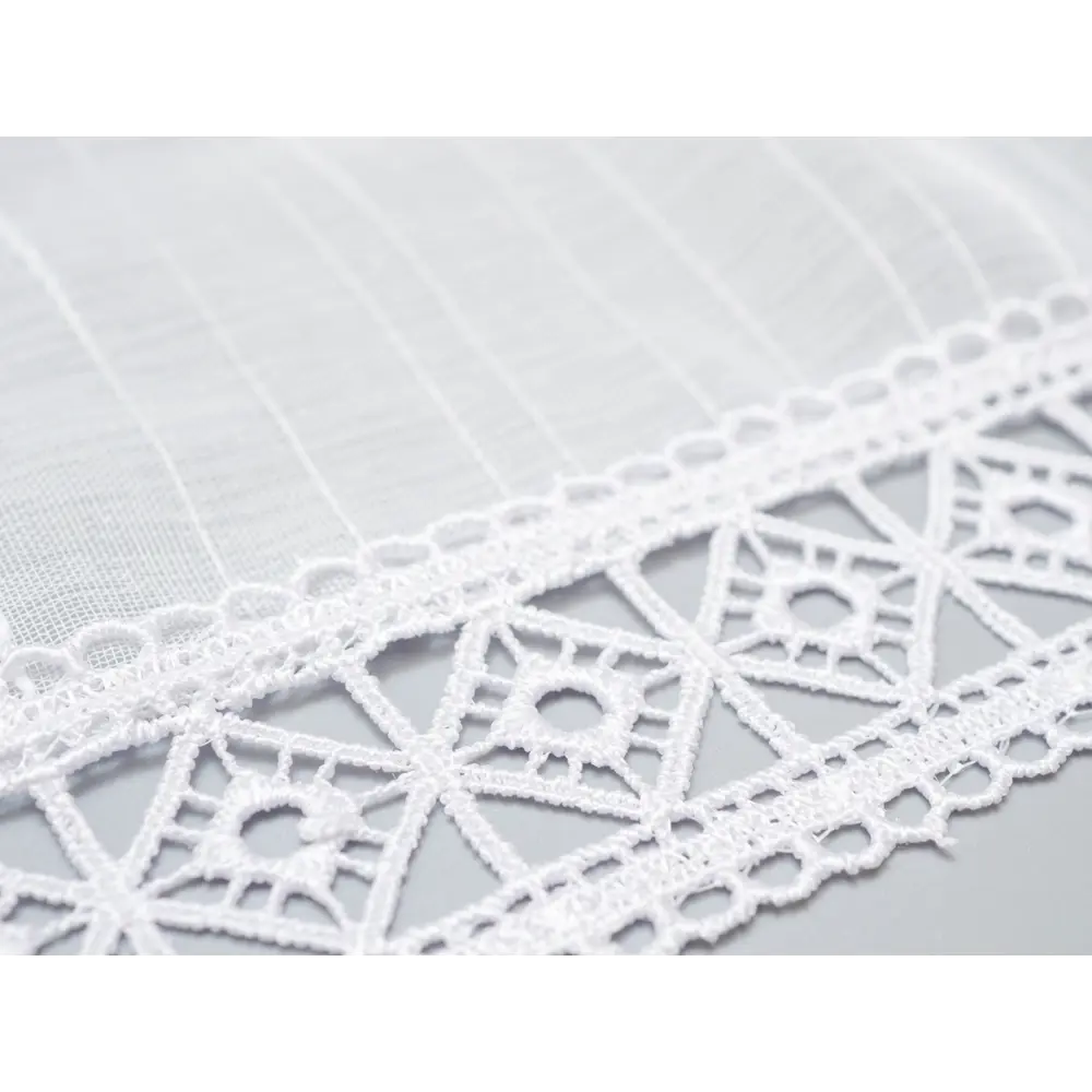 Фото 7 Тюль на шторной ленте для кухни батист с ламбрекеном 140x200 см цвет белый Фото 7 Тюль на шторной ленте для кухни батист с ламбрекеном 140x200 см цвет белый