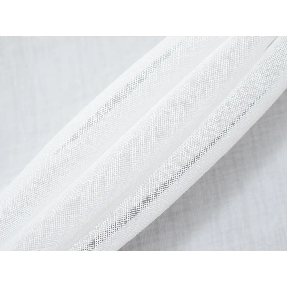 Фото 2 Тюль на шторной ленте для кухни батист с ламбрекеном 200x210 см цвет белый