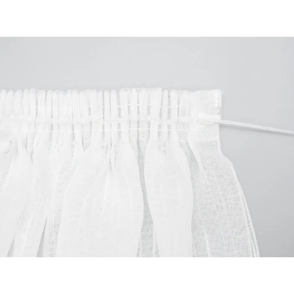 Фото 10 Тюль на шторной ленте для кухни батист с ламбрекеном 300x210 см цвет белый Фото 10 Тюль на шторной ленте для кухни батист с ламбрекеном 300x210 см цвет белый