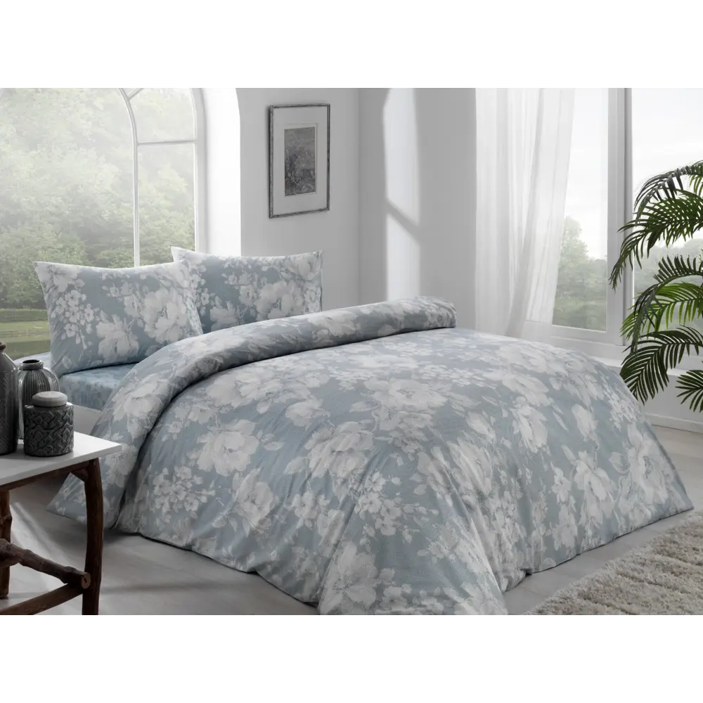 Фото Комплект постельного белья Tac RANFORCE 3465-64698, полутораспальный, ранфорс цвет синий Фото Комплект постельного белья Tac RANFORCE 3465-64698, полутораспальный, ранфорс цвет синий