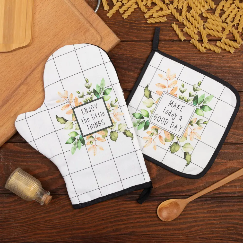 Фото Прихватка Этель Flora 19x28 см хлопок цвет белый Фото Прихватка Этель Flora 19x28 см хлопок цвет белый