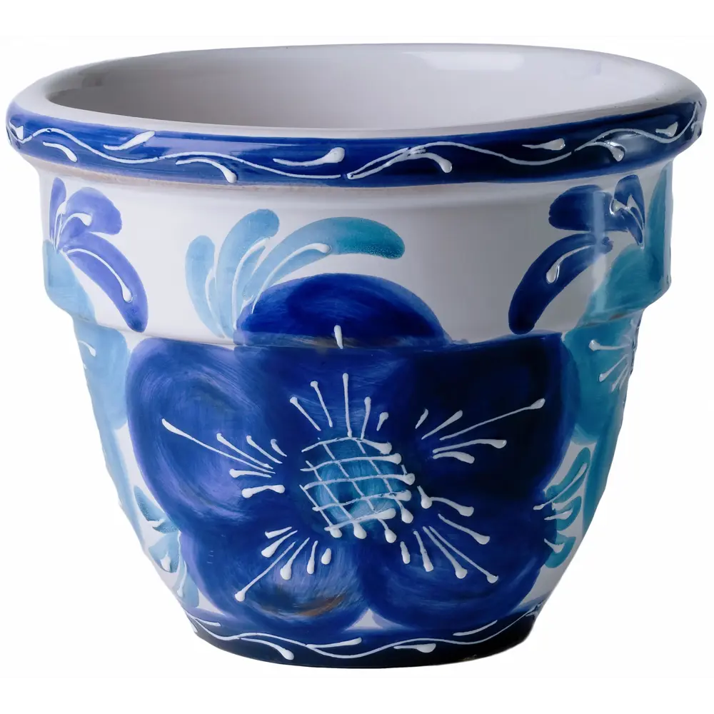 Фото Горшок цветочный 308135 Испанская керамика 23.5 см 5 л керамика разноцветный