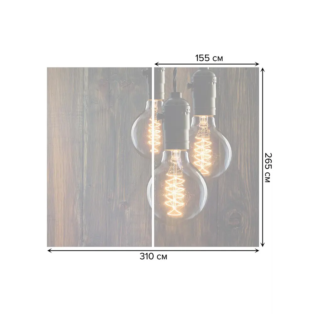 Фото 2 Тюль на шторной ленте Винтажный Лофт 155х265 см цвет черный